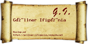 Göllner Ifigénia névjegykártya